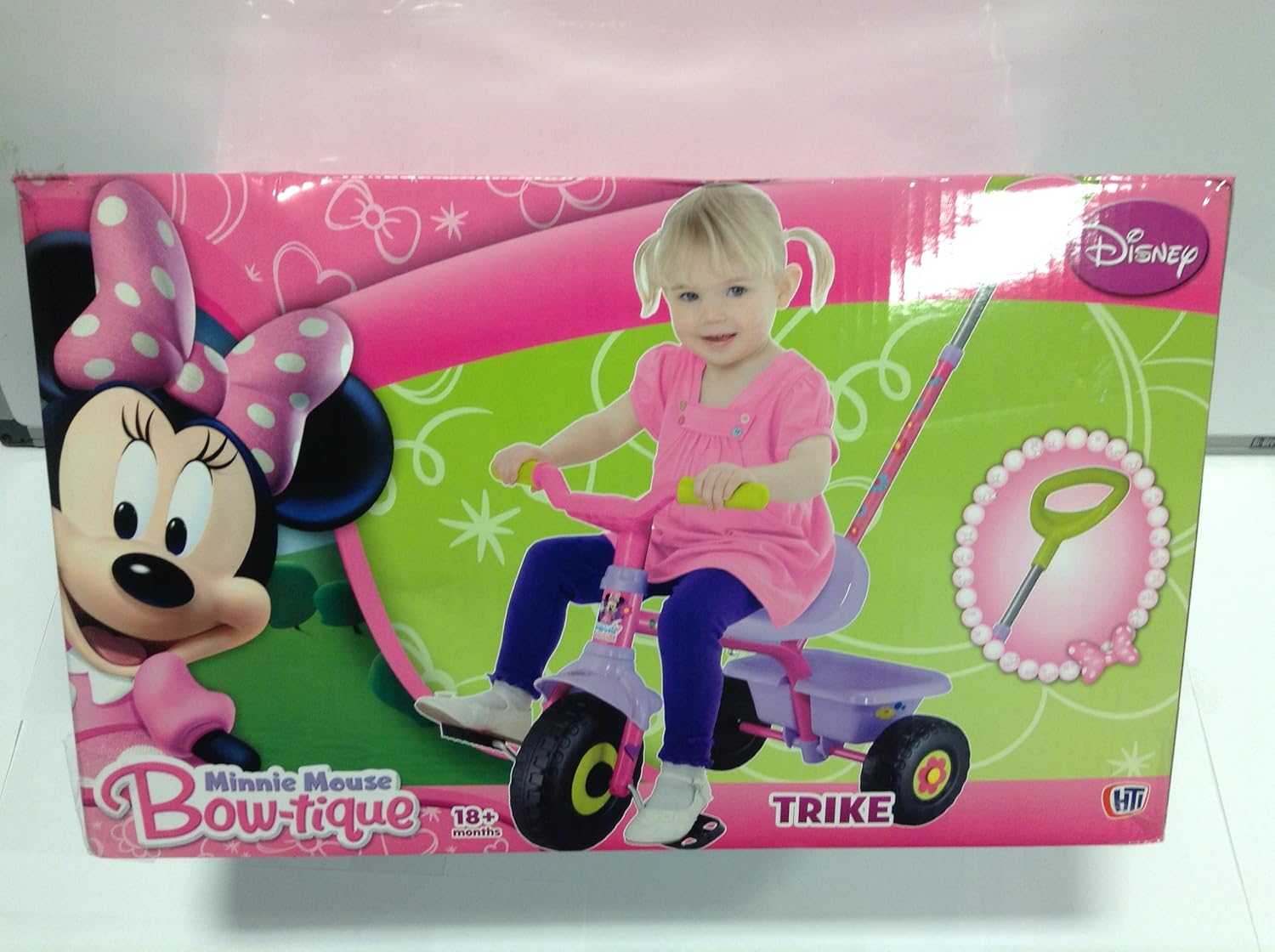 minnie mouse trike with parent handle