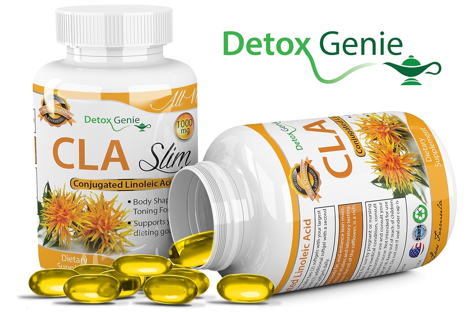 CLA Safflower Oil Fat Burner & Ab Muscle Toner Weight Loss Supplement