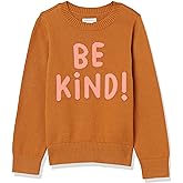 Amazon Essentials Girls and Toddlers' Knitted Pullover Crewneck Sweater