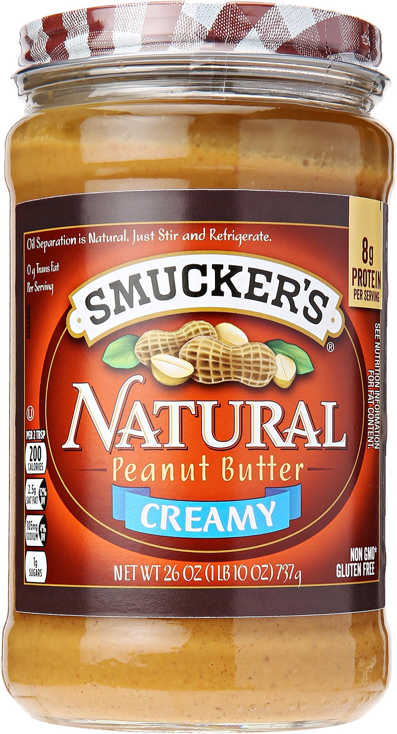 Smucker's Natural Creamy Peanut Butter, 26-Ounce