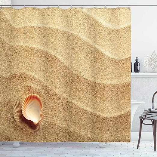 Amazon Com Ambesonne Seashells Shower Curtain Little Seashell On