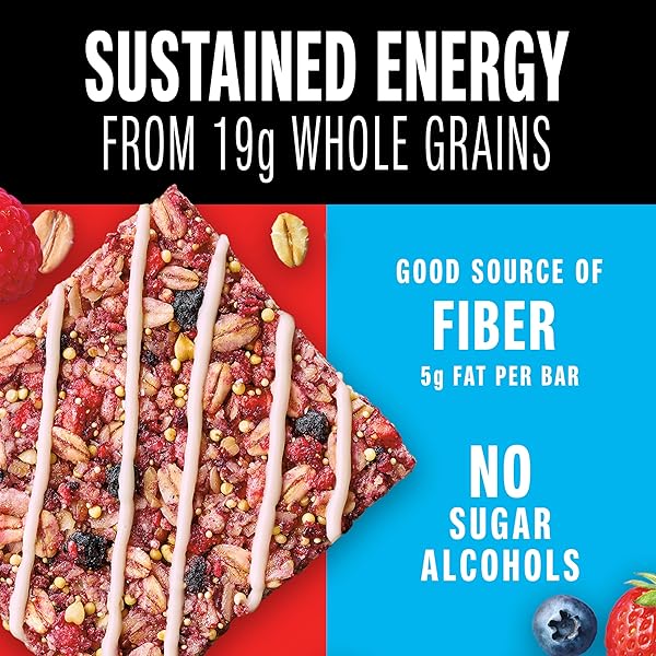 KIND HEALTHY GRAINS ENERGY BARS, MIXED BERRY, GLUTEN FREE, HEALTHY SNACKS, 19G WHOLE GRAINS, 5 COUNT