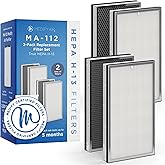 Medify MA-112 Genuine Replacement Filter Set for Allergens, Smoke, Wildfires, Dust, Odors, Pollen, Pet Dander | 3 in 1 with Pre-filter, HEPA H13 and Activated Carbon | Removal to 0.1 Microns | 1-Pack