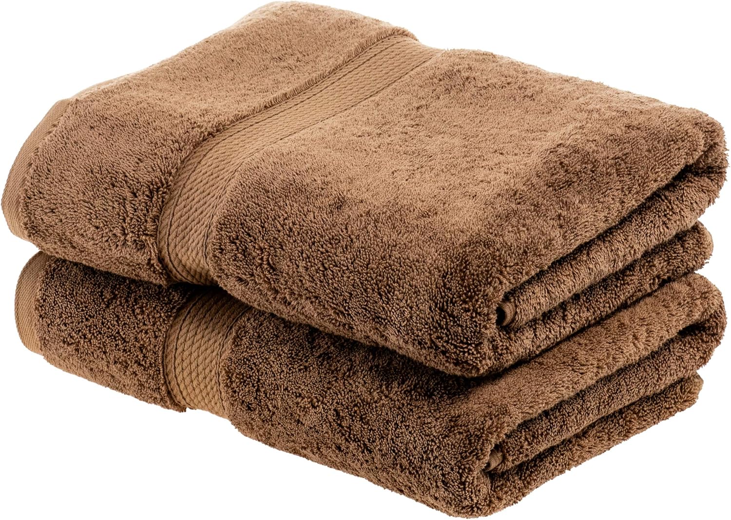 SUPERIOR Egyptian Cotton Solid Towel Set, 2PC Bath, Latte, 2 Count