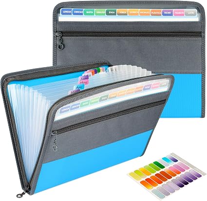 Porta Documenti Espandibile con Cerniera Portatile Faldoni Archivio  Fisarmonica 13 Tasche Porta Documenti Cartella Portadocumenti A4 lencicol  Archivio ufficio Archivio ufficio e accessori per scrivania