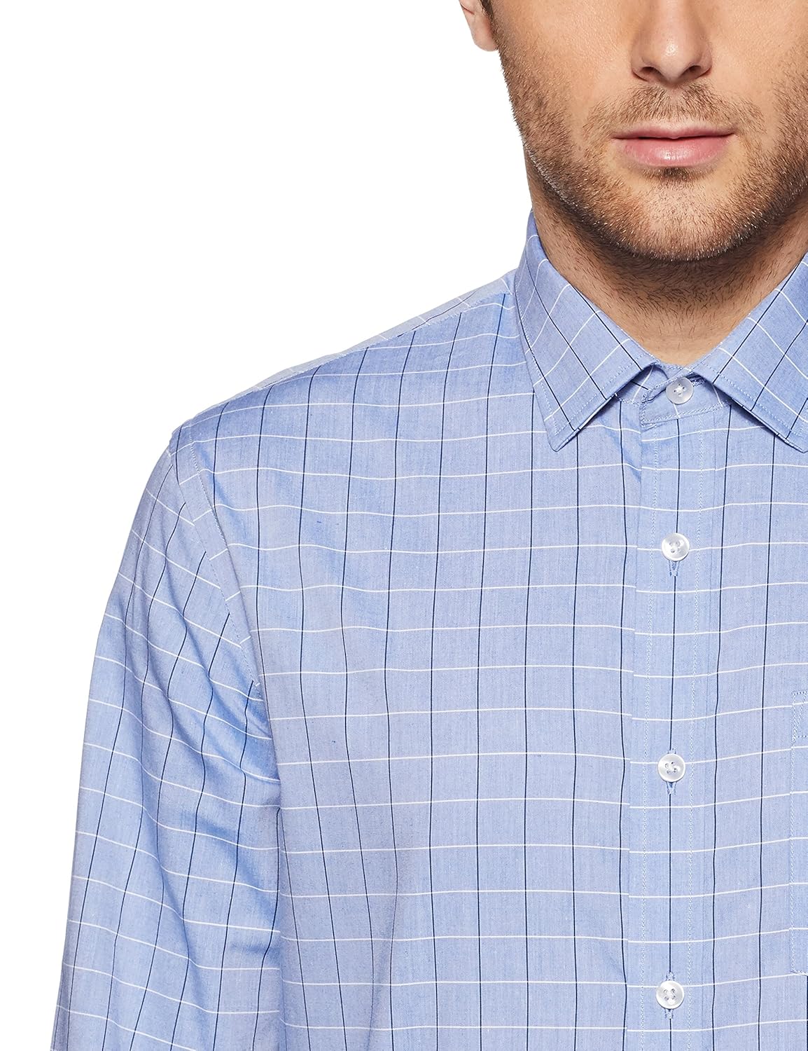 arrow men's checkered slim fit formal shirt