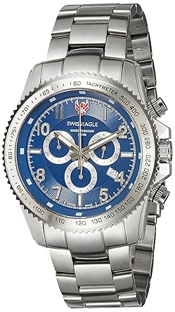 Swiss Eagle Analog Blue Dial Mens Watch-SE-9044-22