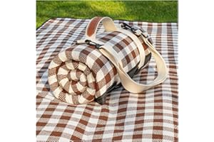 RYCHIC Waterproof Picnic Blanket Beach Outdoor Camping Mat Extra Large Foldable Cute Big Travel Essential Accessories Gift Park Patio Lawn Garden Play Music Festival Concert Must Have