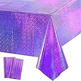 GREATRIL Purple Party Tablecloth Covers Disposable Table Cloth for Mermaid Themed Birthdays/Baby Showers/Graduations/Demon Decorations Rectangle Tablecover 54'' x 108'' - 2 Packs
