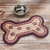 VHC Brands Braided Cotton Rug Small, Cotton Area Rug, Accent Rug, Floor Decor, Connell Collection, Bone Shape 11.5x17.5, Burgundy