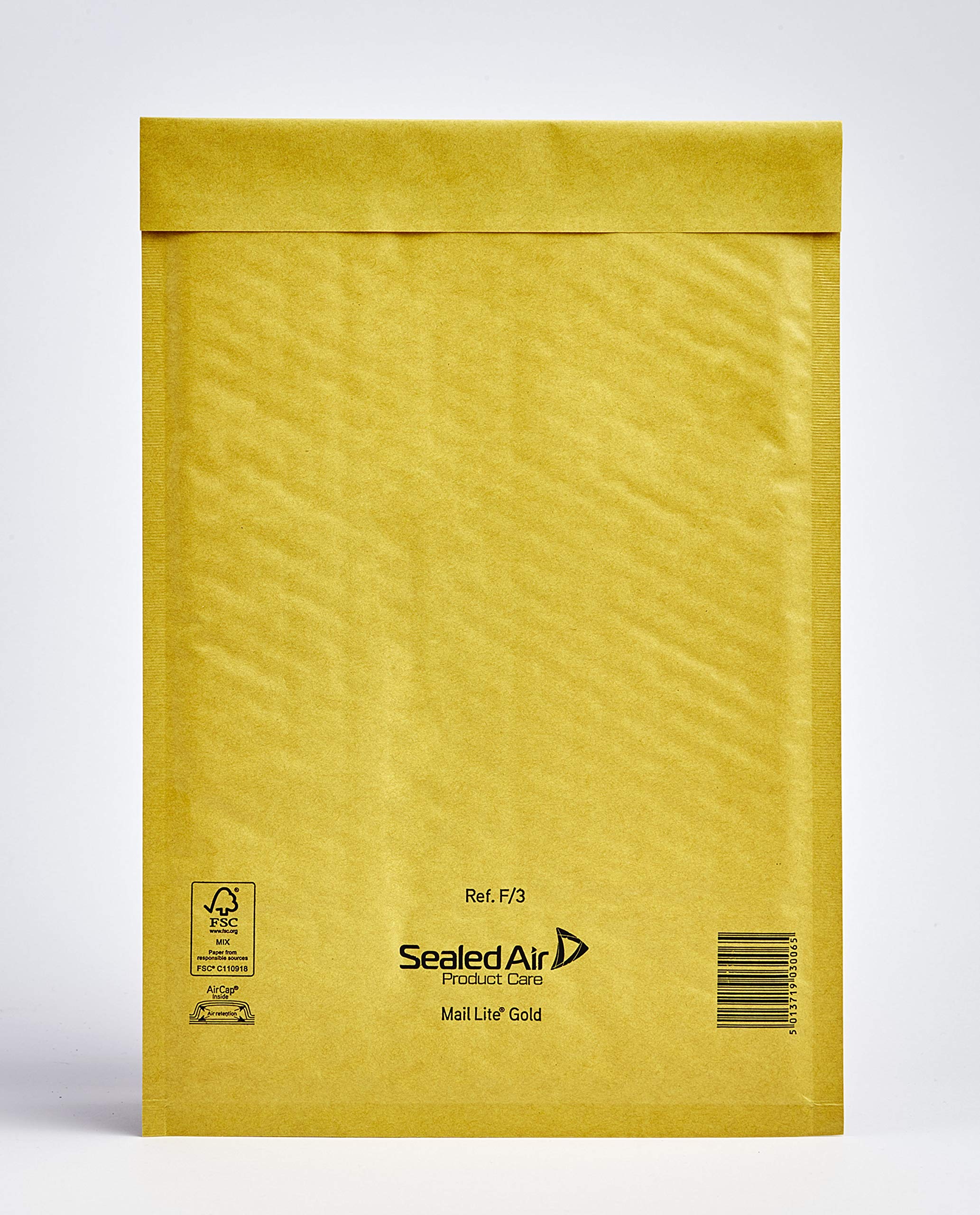 Mail Lite F/3 220 mm x 330 mm Padded Mailing, Gold, 1 Bag