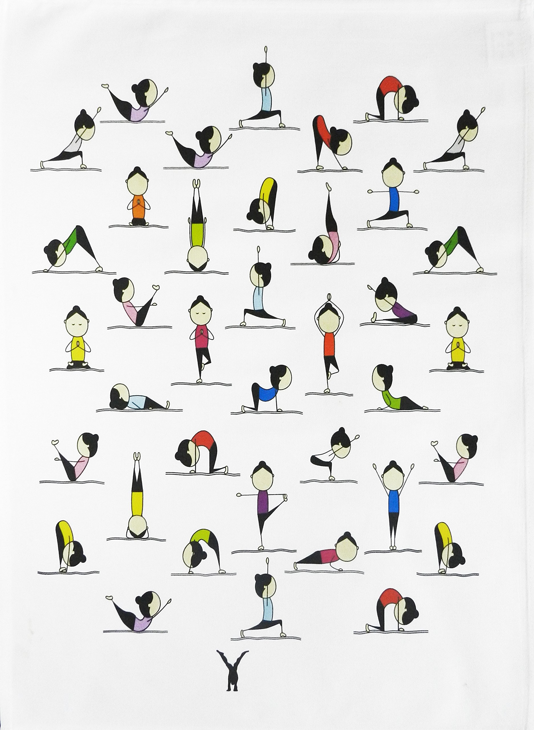 Half a Donkey The Yoga Position Cotton Tea Towel