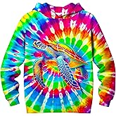 Poykopty Kids Trendy Tie Dye Kangaroo Pocket Pullover Hoodie Long Sleeve Sweatshirt for Boys and Girls Teens Cute Clothes