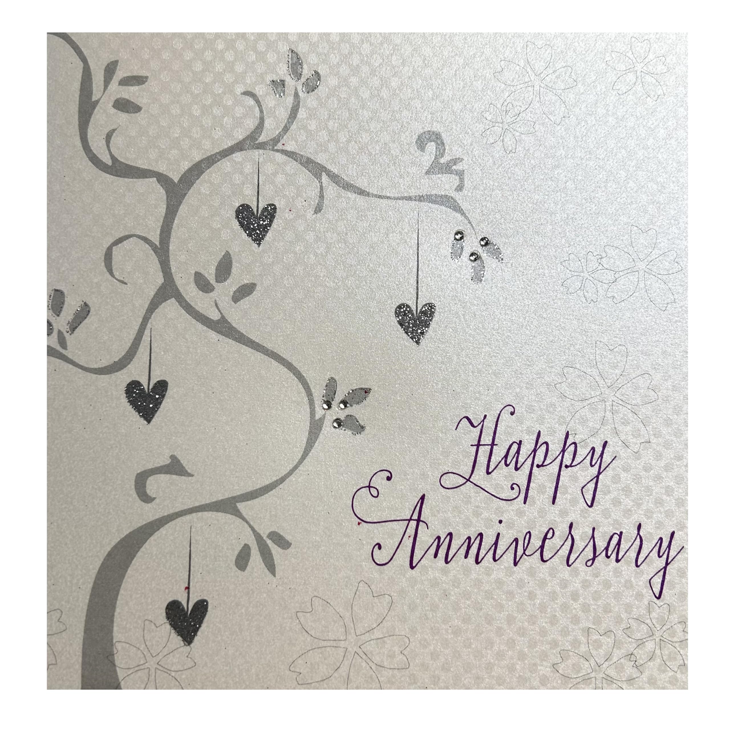 White Cotton Cards BD22 Happy Anniversary, BD22