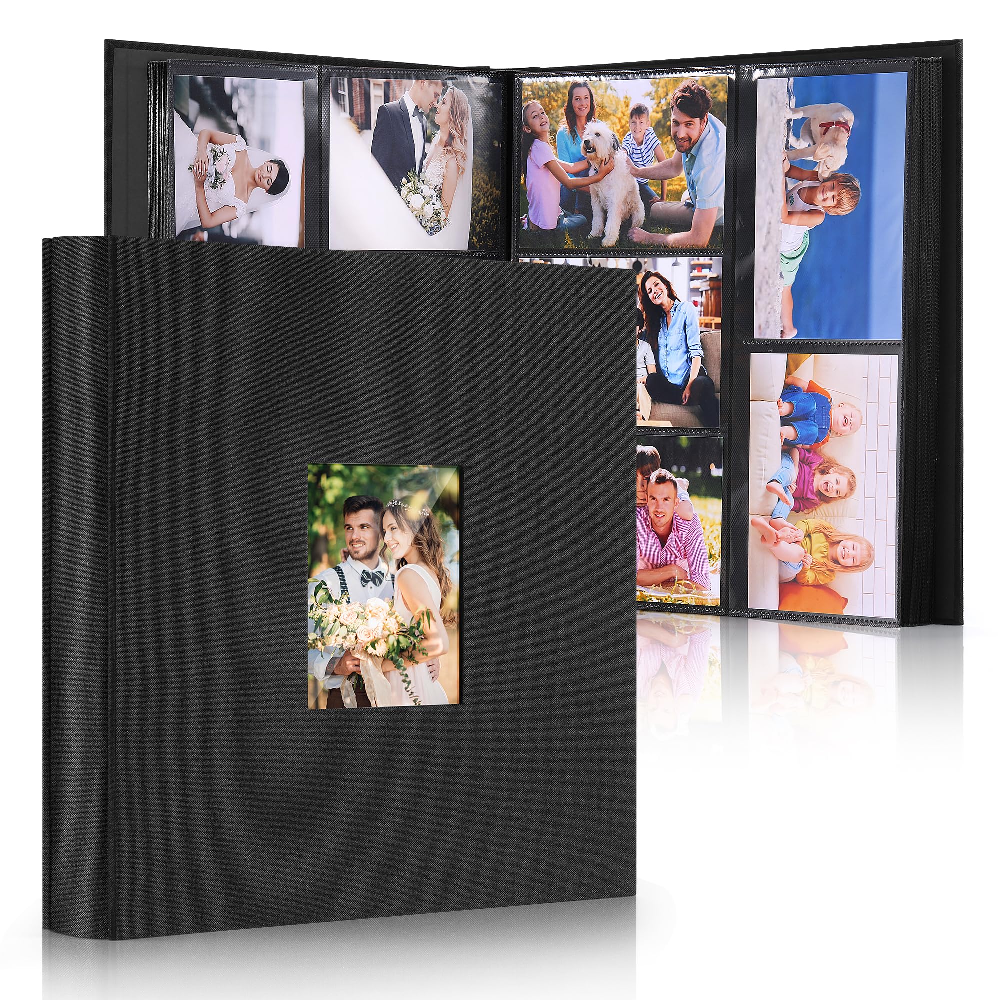 DazSpirit Photo Albums 6x4 Inch 600 Photos Slip In, Customizable Linen Cover 10x15 Photo Album, Large Capacity, Slip-in Pockets, Ideal for Wedding Albums, Family Photo Books, and Travel Memories — image 1