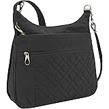 Travelon Anti-Theft Signature Quilted Expansion Crossbody, Black, One Size