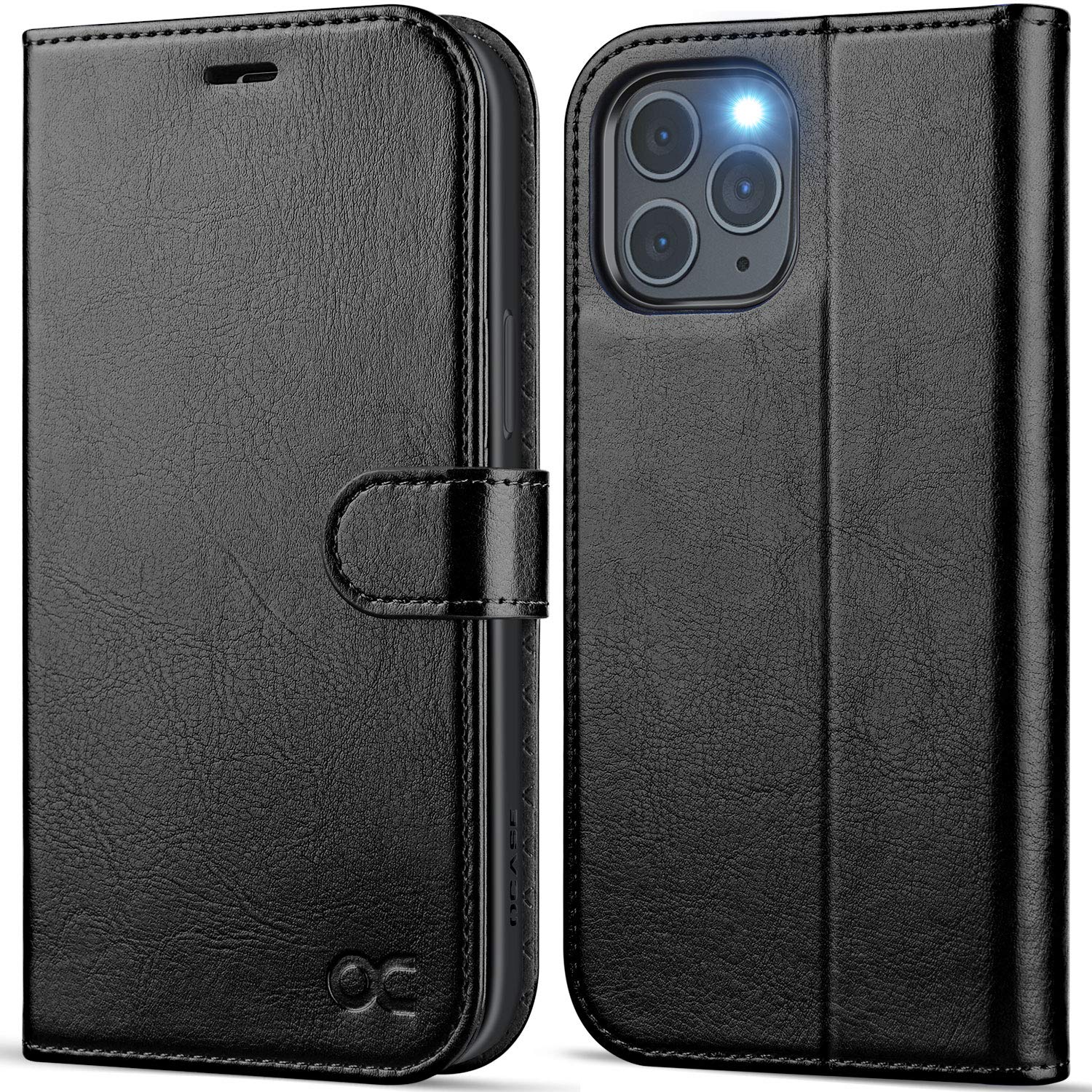 OCASE iPhone 12 Pro Max Case, PU Leather iPhone 12 Pro Max 5G Wallet Case [TPU Inner Shell][RFID Blocking][Kickstand][Card Holder] Flip Phone Cover Compatible For 6.7 Inch iPhone 12 Pro Max-Black