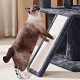 Yaheetech Cat Tree 92cm Multilevel Tower with Double Condo Scratching Ball Dark view 8