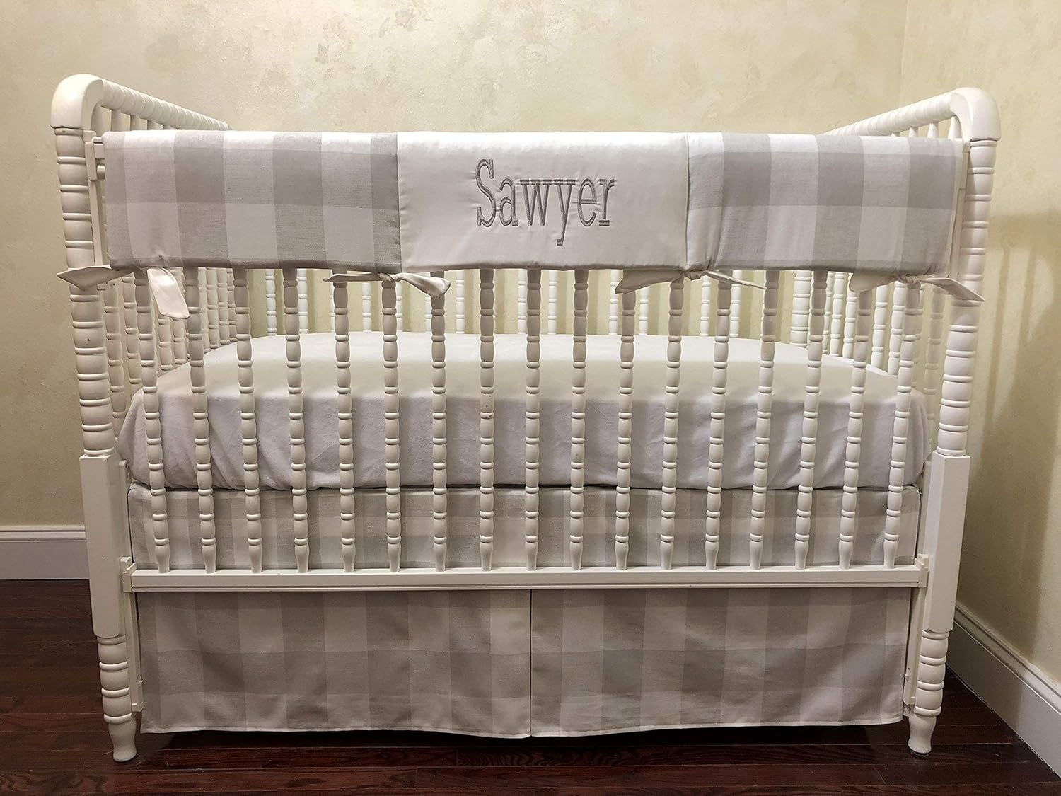 plaid nursery bedding