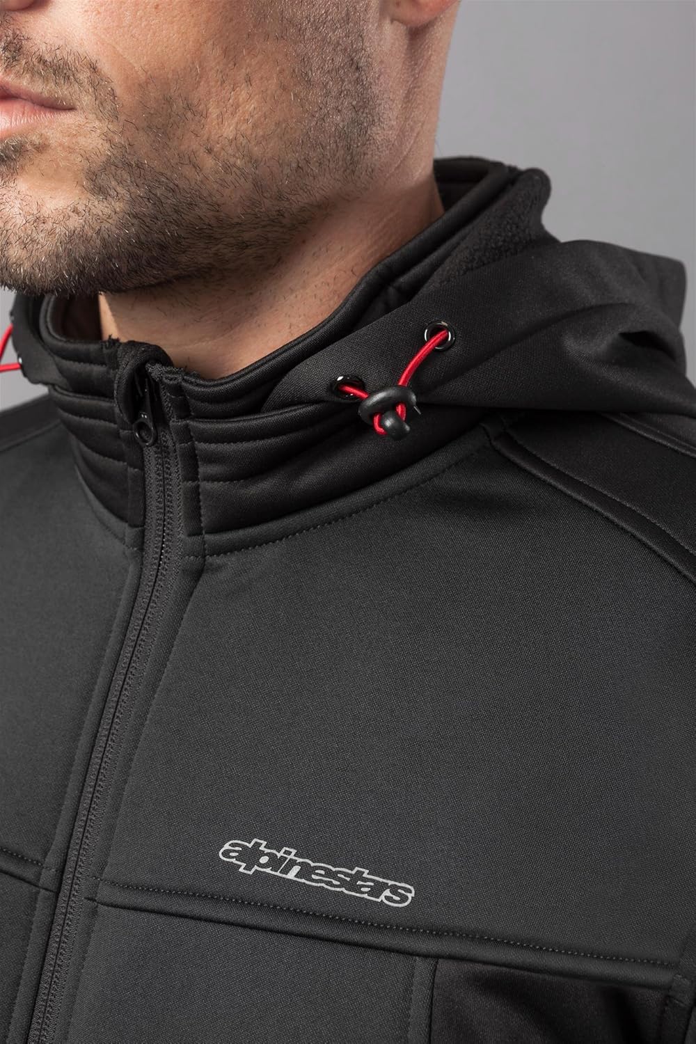 Alpinestars Men's Modern Fit Stretch Removable Hood Bunjie Adjusters Tech Bonded Micro Fleece, Stratified: Clothing