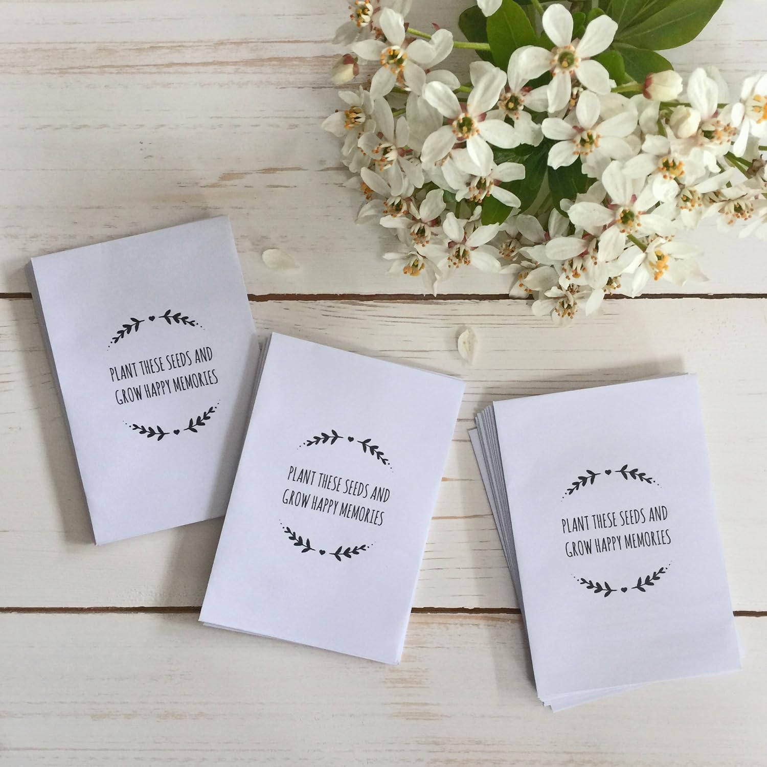 ANGEL & DOVE 25 'Grow Happy Memories' Mini Unfilled Seed Packet Funeral Favour Envelopes (Seeds Not Included) - Image 4