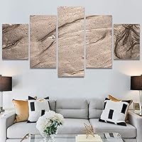 SIGNWIN 5 Panel Canvas Wall Art Abstract Closeup Digital Art Modern Artwork for Home Decorations Ready to Hang - 60