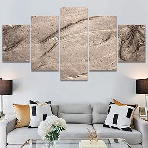 SIGNWIN 5 Panel Canvas Wall Art Abstract Closeup...