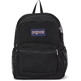 JanSport Eco Mesh Backpack 33L &ndash; 15 inch Laptop Bag, Black | Breathable Semi-Transparent Daypack, Durable Bottom, Water Bottle Pockets