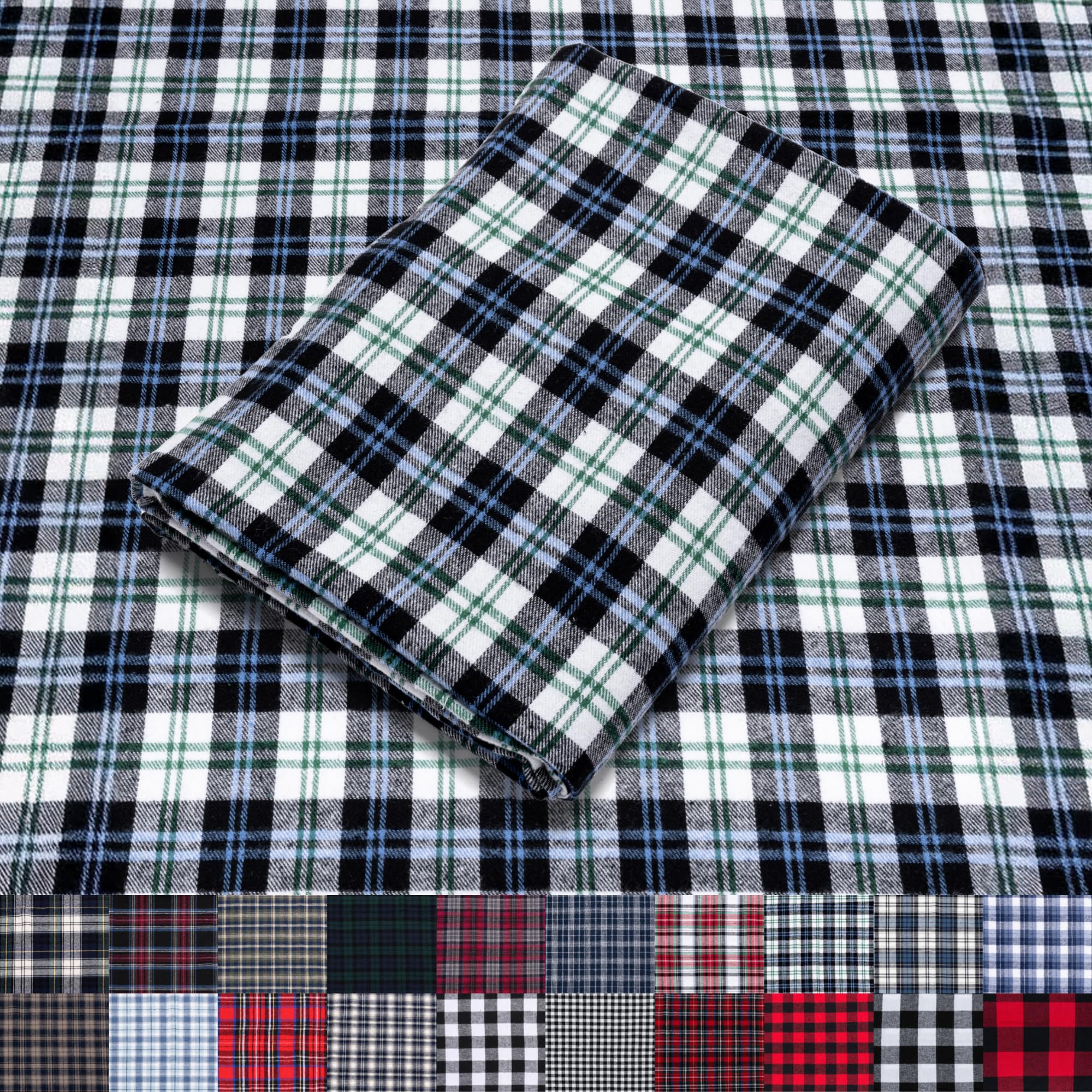 Pico Textiles 4 Yards Bolt Blue and White Tartan