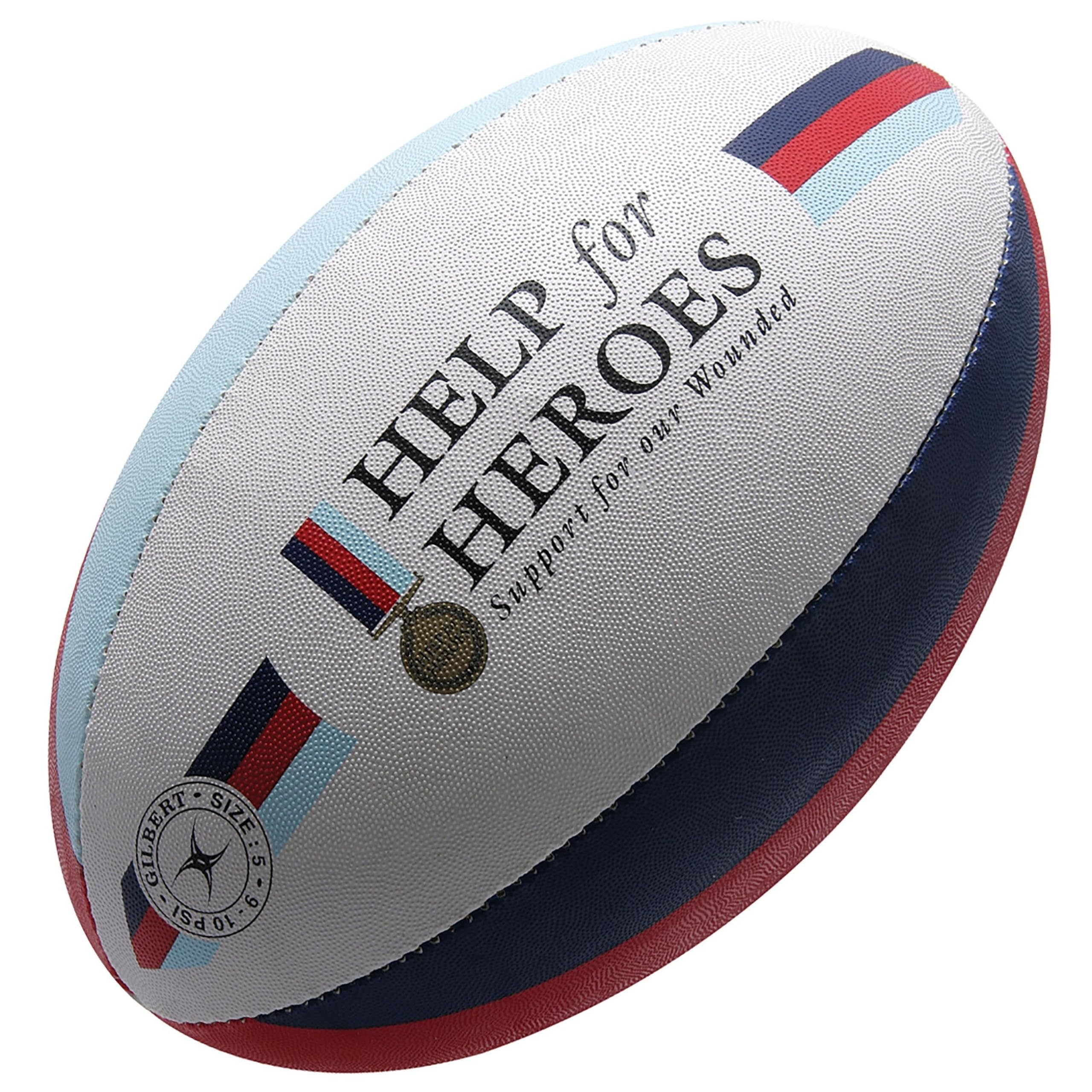 Gilbert Help for Heroes Licensed Rugby Ball, Size 5