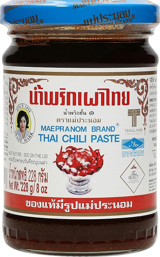 Mae Pranom Thai Chili Paste 8oz. (M) Thai Food Cooking Product of