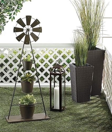 Country Plant Stand Bronze Modern Farmhouse 3 Tier Metal Plants