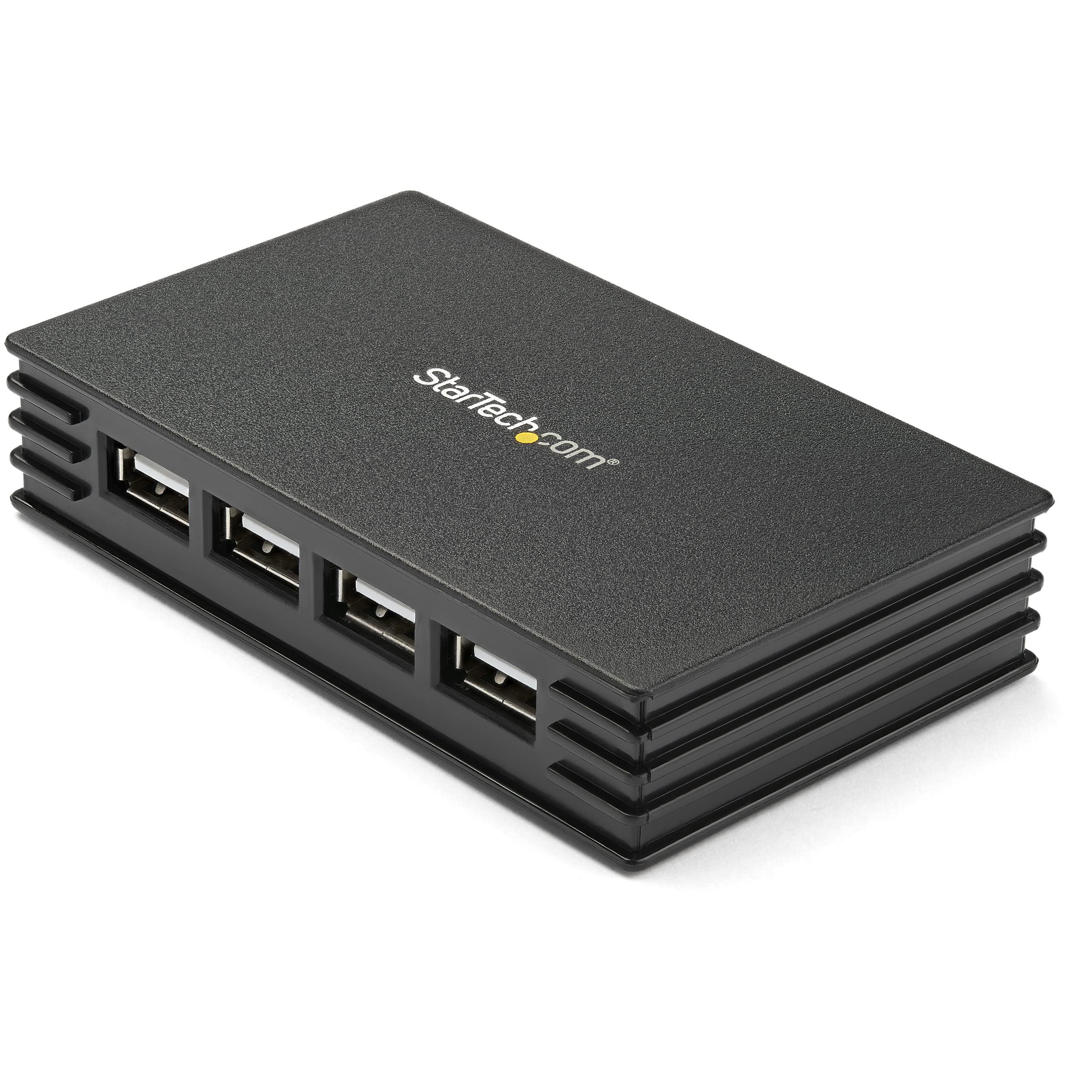 StarTech.com 4 Port USB 2.0 Hub with Power Adapter - Black - 3ft USB 2.0 A/B male-male cable (ST4202USBGB)