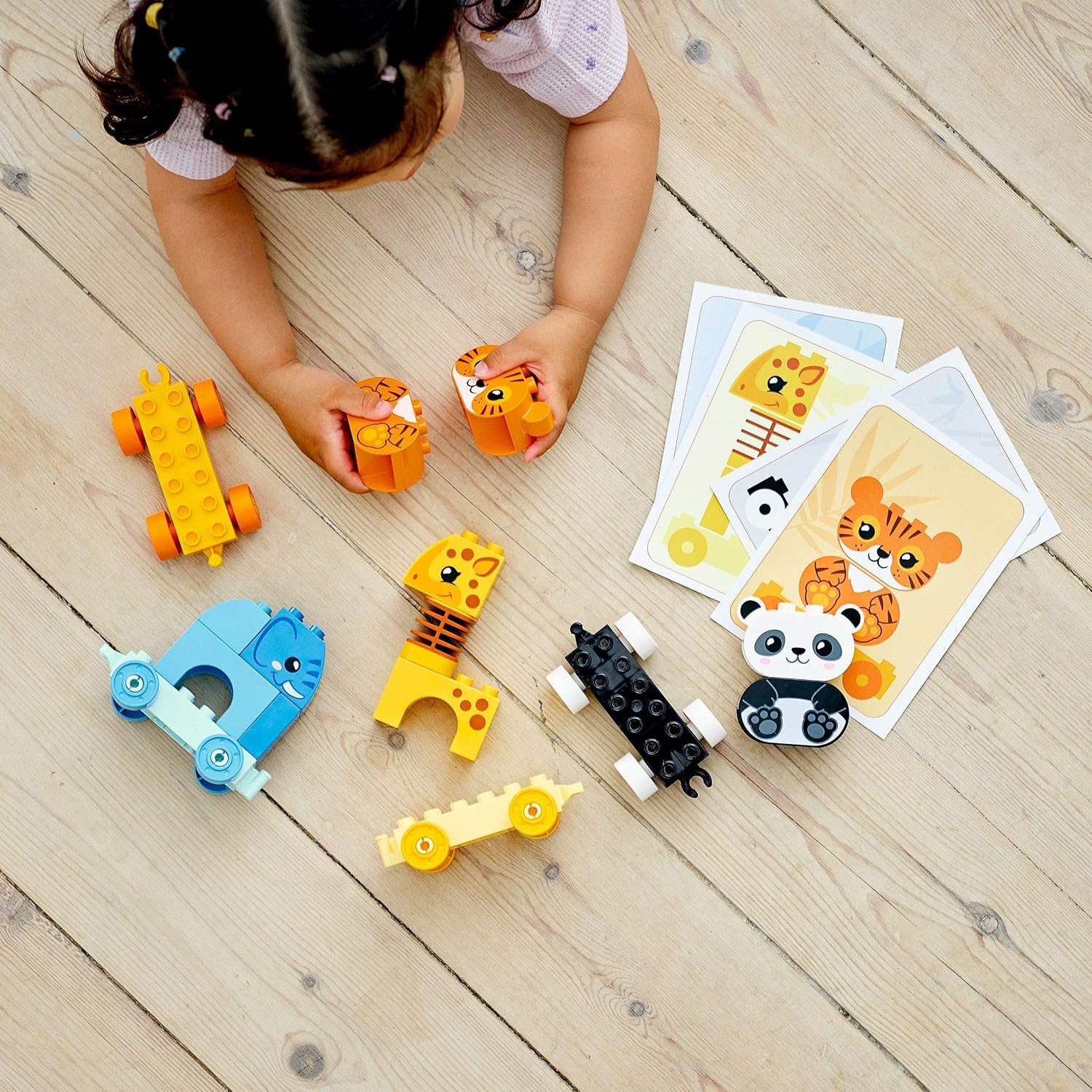 LEGO 10955 DUPLO My First Animal Train, Toys for Toddlers and Kids 1.5-3 Years Old with Elephant, Tiger - Image 5