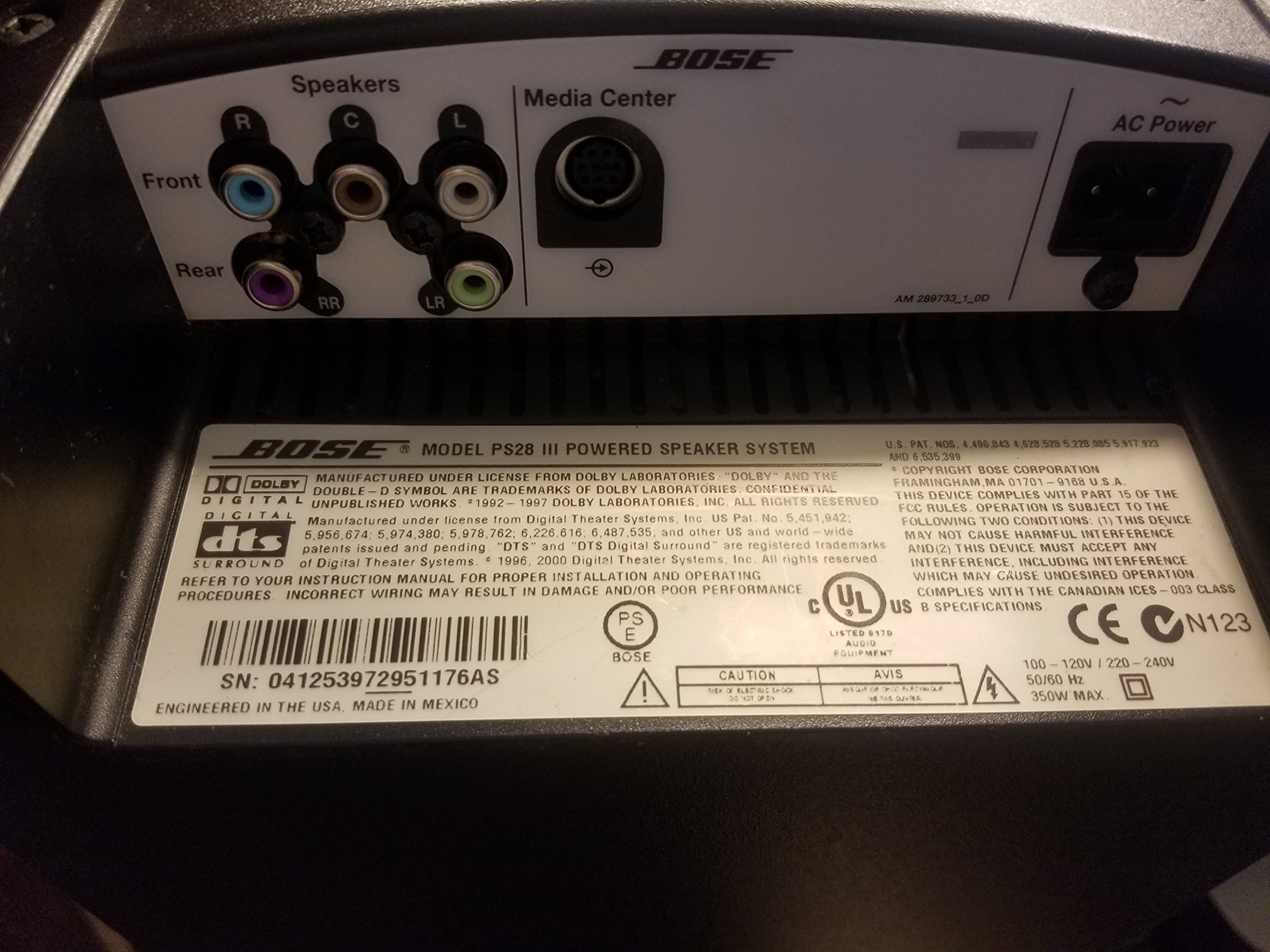 Bose Lifestyle 18 Black Series III DVD Home Entertainment System