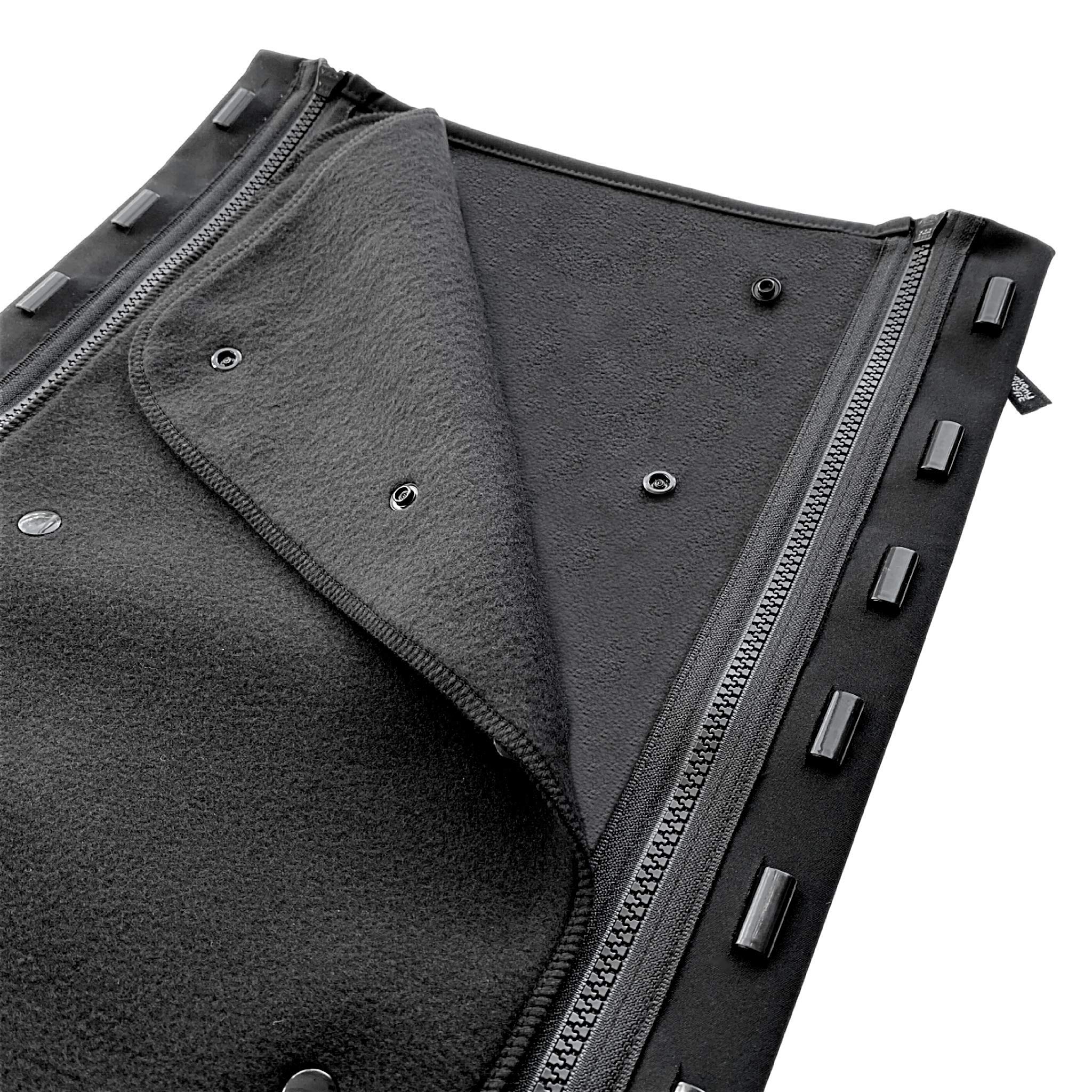 MakeMyBellyFit Universal Jacket Extender for Maternity and Babywearing, fits MOST zips, black, one-size