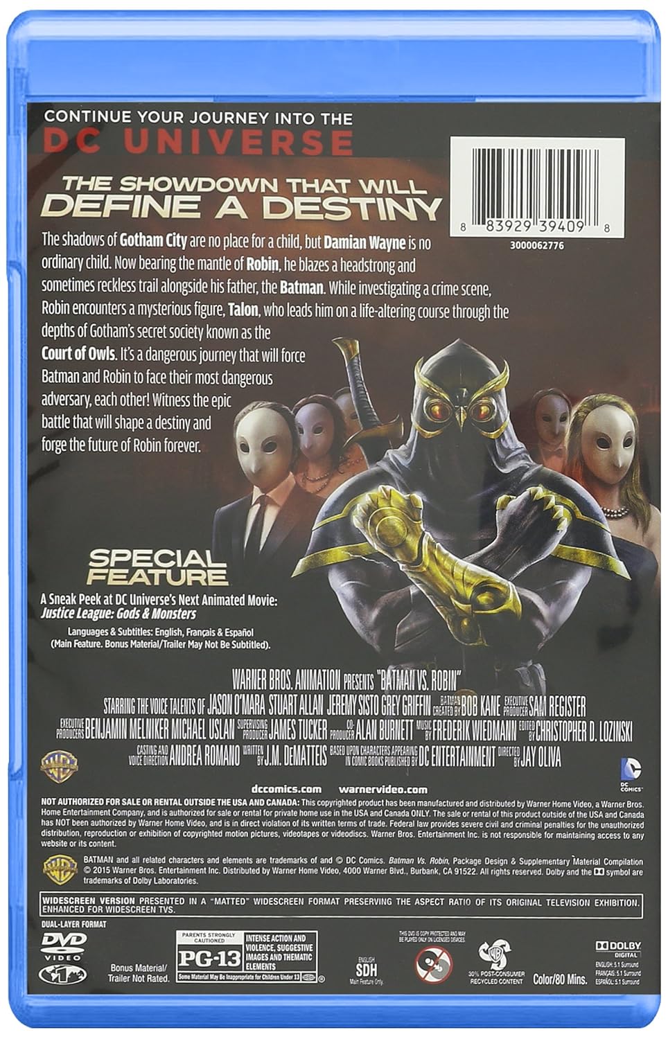 Amazon In Buy Batman Vs Robin Dvd Blu Ray Online At Best Prices In India Movies Tv Shows