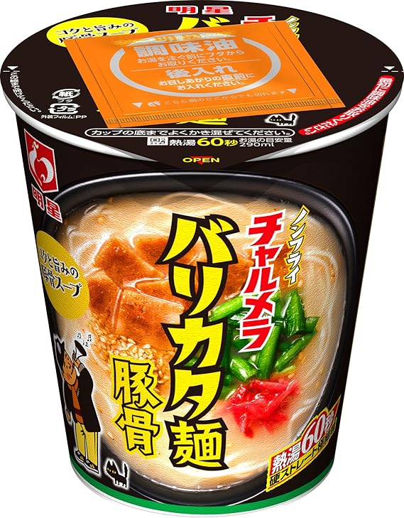 Amazon 明星チャルメラカップバリカタ豚骨65g 12個 明星 ラーメン 通販