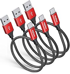 eyjiew USB C Cable 1.5FT [3Pack], Short USB A to