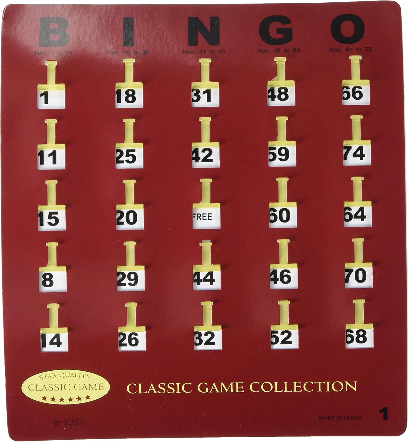 Bingo Shutter Cards, Set of 20 Cards Amazon.co.uk Toys & Games