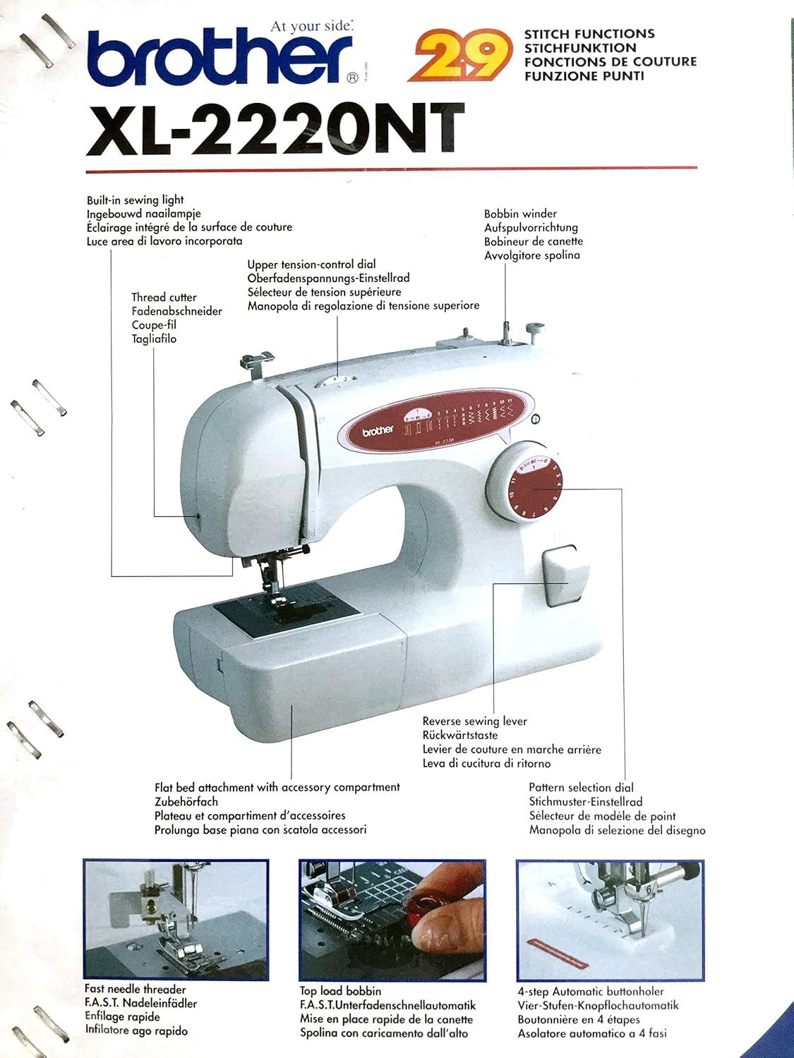 Brother Sewing Machine XL2220NT Mint condition in original box used