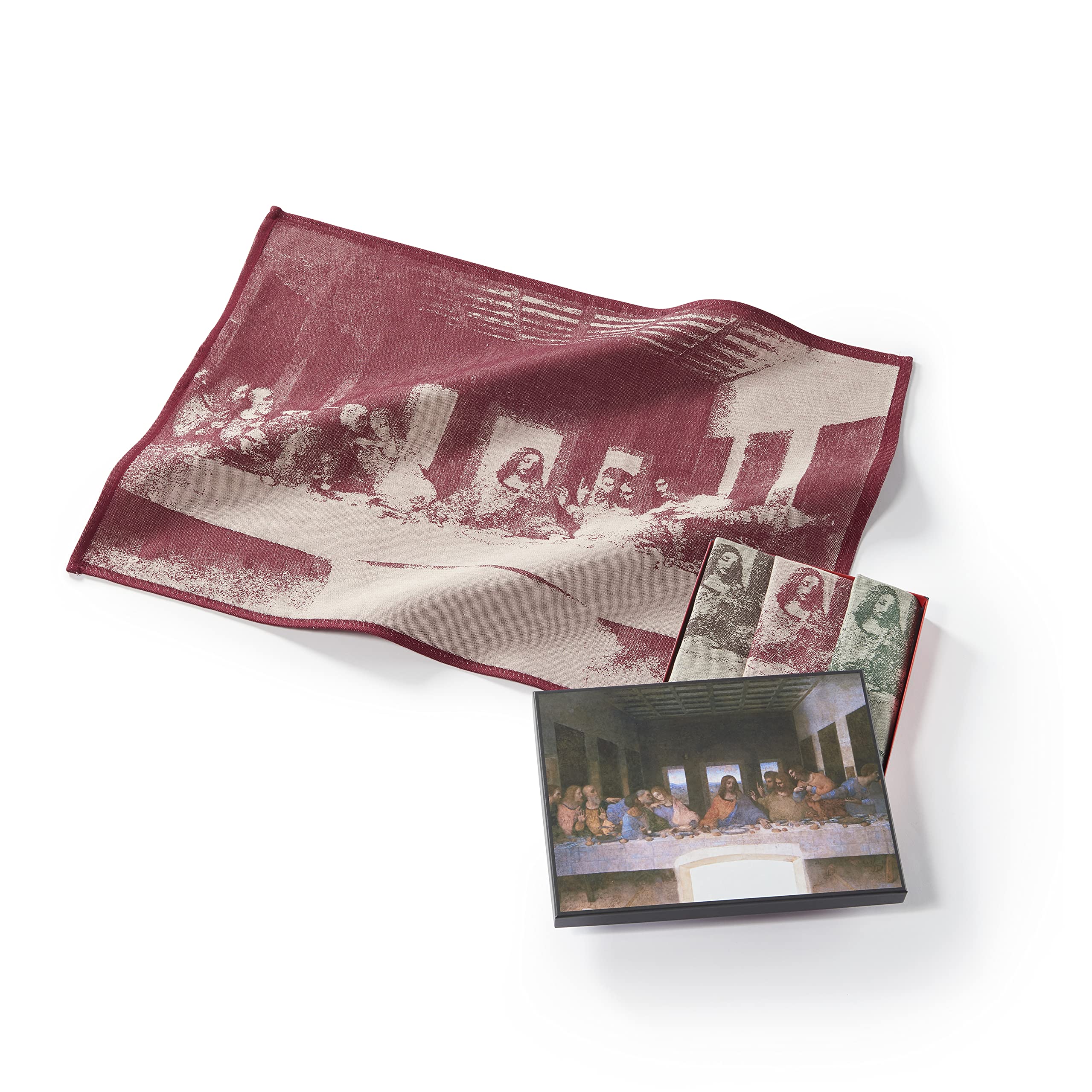 Musearta TT-LV-LS-10-V424199 Unisex Tea Towels Set of 3 with The Last Supper of the Artist Leonardo da Vinci Made of Cotton 50 x 70 cm