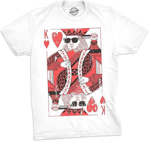 Amazon Com Mens King Of Hearts T Shirt Cool Vintage Graphic