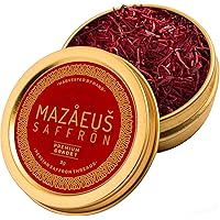 Mazaeus Saffron, Premium Saffron Threads (Grade 1), All-Red Saffron Spice, Saffron for Culinary Use (2 grams)