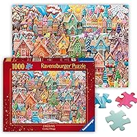 Ravensburger Christmas Cookie Village 1000 Piece Jigsaw Puzzle for Adults - 12001267 - Handcrafted Tooling, Made in Germany,