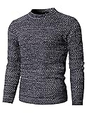 H2H Mens Fashion Round Neck Twisted Knitted