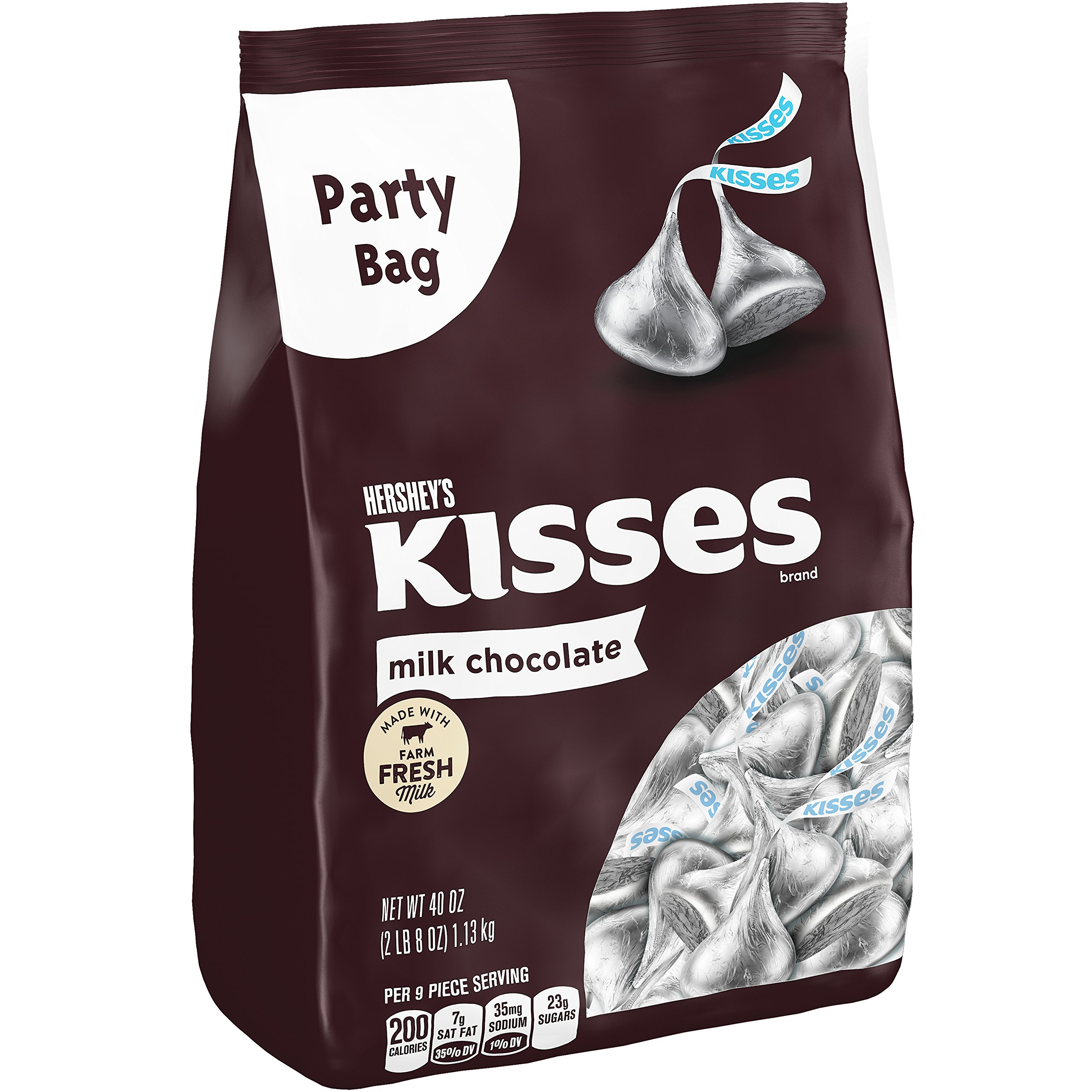 HERSHEY'S KISSES Chocolates, GlutenFree Solid Milk Chocolate Candy