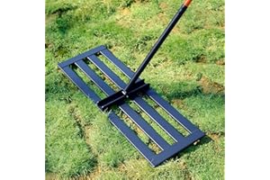 MEOLIGR Lawn Leveling Rake, 30''x10'' Leveling Rake, 78 inch Handle Length, Stainless Steel, Adjustable Handle for Backyard, Garden, Golf Course, Farm ＆ Pasture, Professional Lawn Care Tool