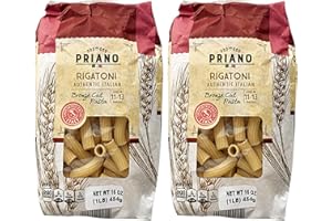 FCV Priano Authentic Italian Imported Bronze Cut Rigatoni Pasta - 2 Pck (2 lbs.)