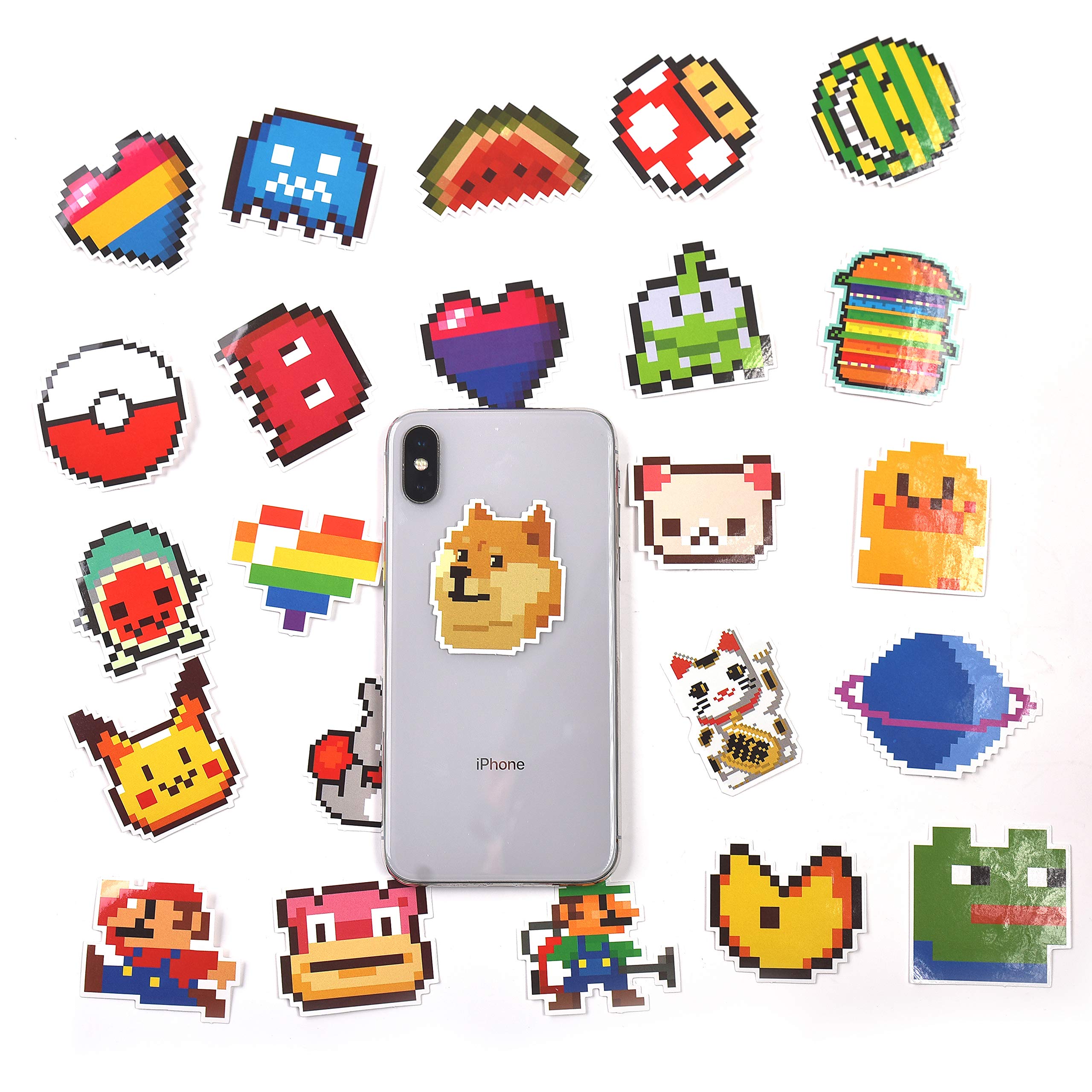 Mizzuco Vinyl Stickers Waterproof Stickers 25 Pieces for Teens Girls Laptop Bumper Helmet Ipad Car Luggage Water Bottle (XS12)